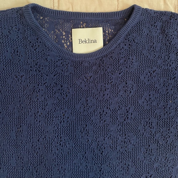 Beklina Edificio Lace T-Shirt in Ink, size M/L - Picture 6 of 8